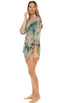 V-NECK BELL SLEEVE TUNIC - POWER MESH PRINT